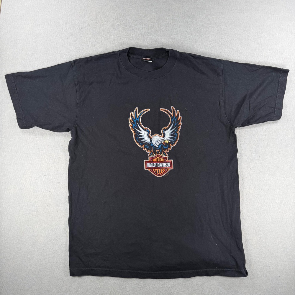 Vintage 2004 Harley Davidson Eagle Graphic T-Shirt Mens XL Black Made in USA